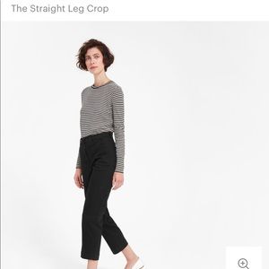 Everlane black straight leg crop pants